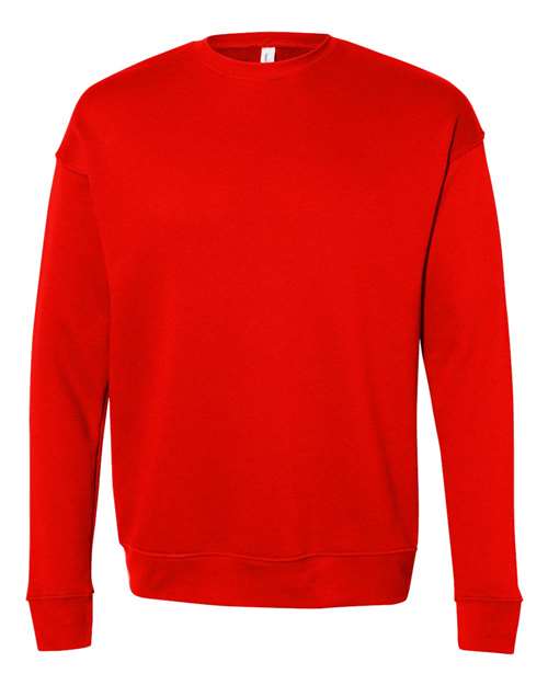 BELLA + CANVAS - Sudadera unisex de forro polar con hombros caídos y cuello redondo - 3945