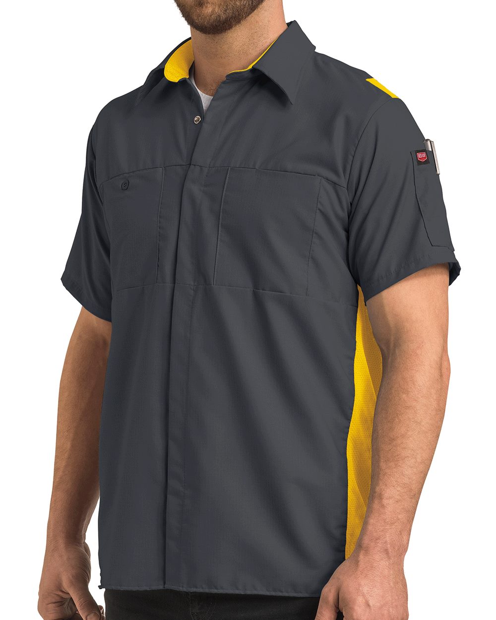 Red Kap - Men's Tall Performance Plus Short Sleeve Shirt with Oilblok Technology - SY42T