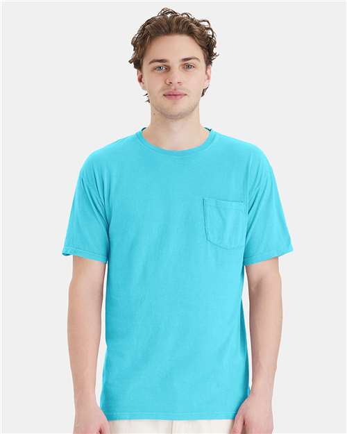 ComfortWash de Hanes - Camiseta unisex con bolsillo teñido - GDH150