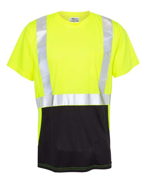 Kishigo - Camiseta unisex de clase 2 con parte inferior negra - 9162