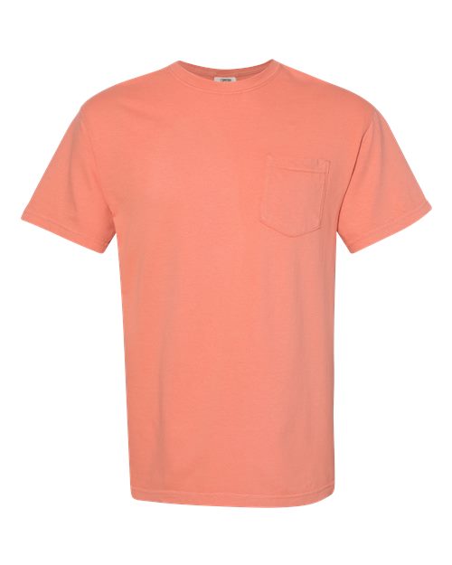 Comfort Colors - Camiseta unisex de tejido pesado con bolsillo y teñido en prenda - 6030