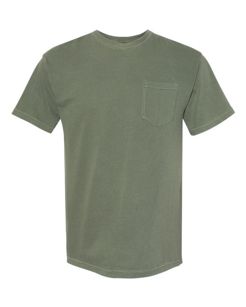 Comfort Colors - Camiseta unisex de tejido pesado con bolsillo y teñido en prenda - 6030