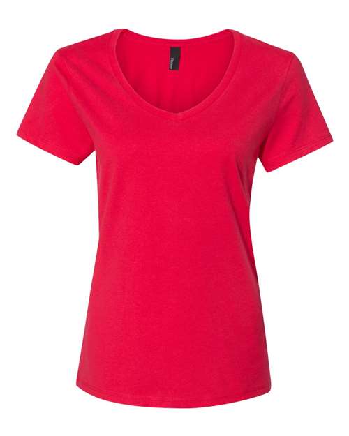 Hanes - Camiseta de cuello en V Perfect-T para mujer - S04V