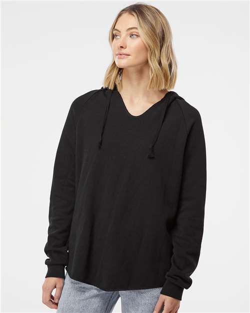 Independent Trading Co. - Sudadera ligera con capucha y lavado California Wave para mujer - PRM2500