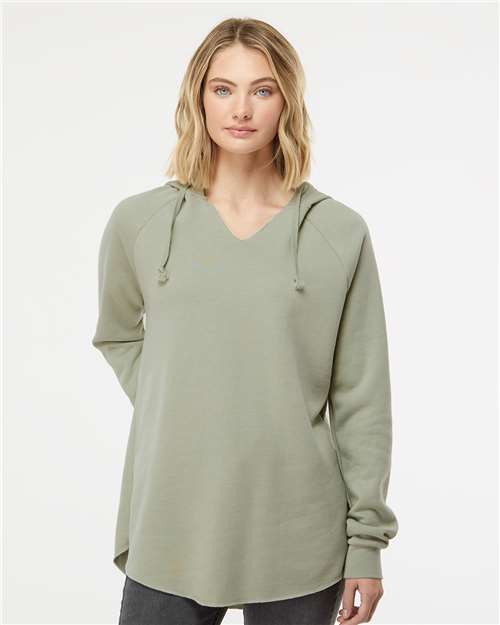 Independent Trading Co. - Sudadera ligera con capucha y lavado California Wave para mujer - PRM2500