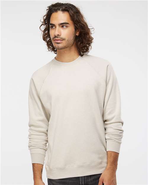 Independent Trading Co. - Sudadera unisex de mezcla especial con cuello redondo y raglán - PRM30SBC