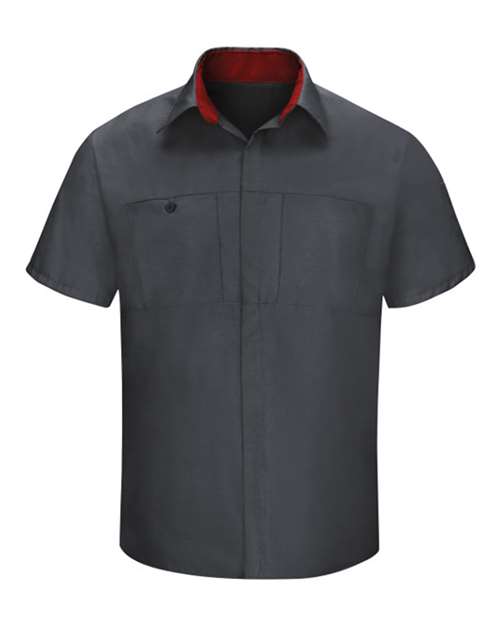 Red Kap - Men's Tall Performance Plus Short Sleeve Shirt with Oilblok Technology - SY42T