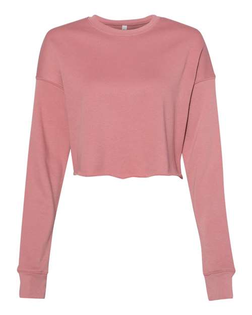 BELLA + CANVAS - Sudadera corta de polar con cuello redondo para mujer - 7503