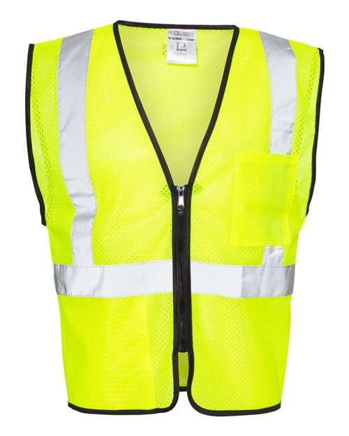 Kishigo - Unisex Double-Pocket Zippered Economy Class 2  Vest - 1537-1538