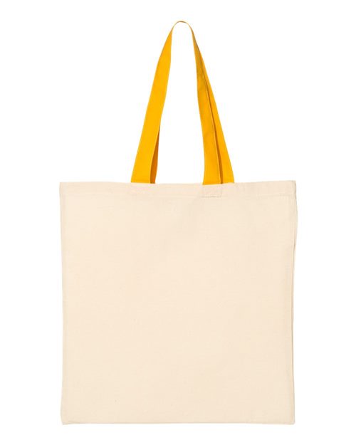 Q-Tees - Bolso económico con asas en color contrastante - QTB6000