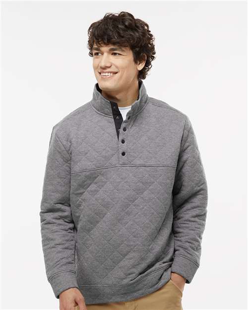 J. America - Men's Quilted Half-Snap Pullover - 8890