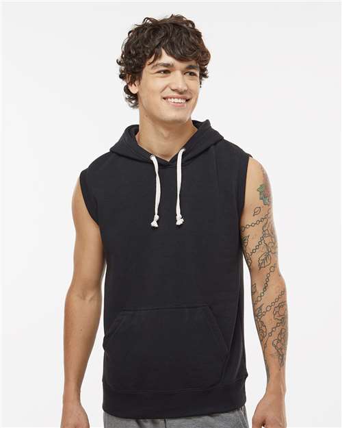 J. America - Men's Triblend Sleeveless Hooded Sweatshirt - 8877