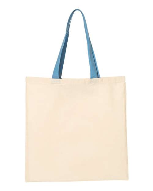 Q-Tees - Bolso económico con asas en color contrastante - QTB6000
