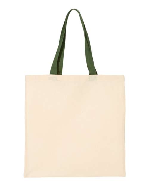 Q-Tees - Bolso económico con asas en color contrastante - QTB6000
