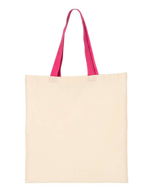 Q-Tees - Bolso económico con asas en color contrastante - QTB6000