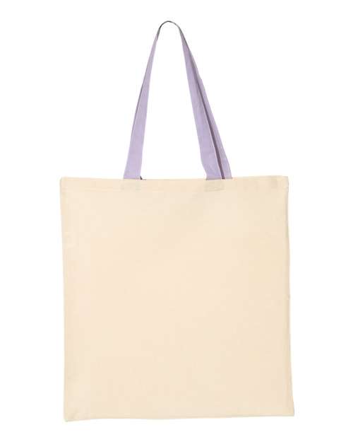Q-Tees - Bolso económico con asas en color contrastante - QTB6000