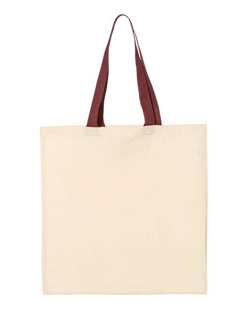 Q-Tees - Bolso económico con asas en color contrastante - QTB6000
