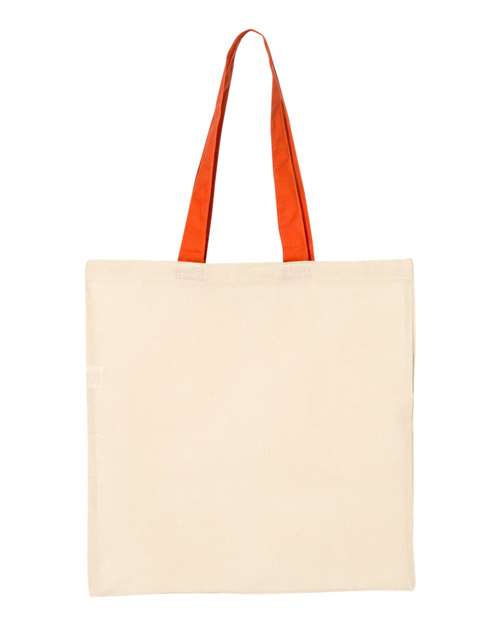 Q-Tees - Bolso económico con asas en color contrastante - QTB6000