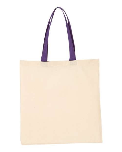 Q-Tees - Bolso económico con asas en color contrastante - QTB6000