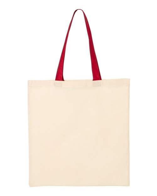 Q-Tees - Bolso económico con asas en color contrastante - QTB6000
