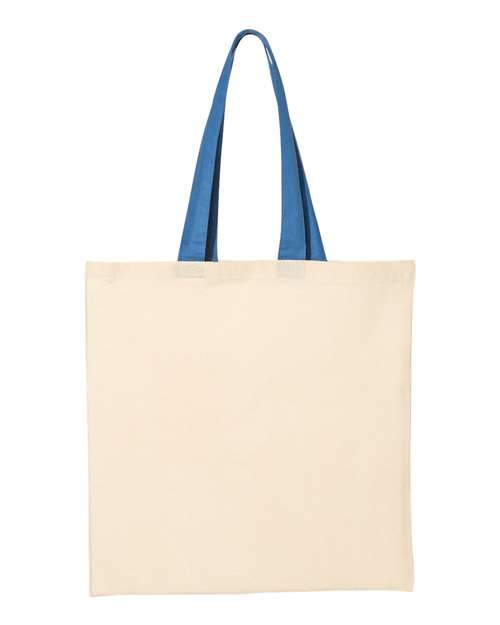 Q-Tees - Bolso económico con asas en color contrastante - QTB6000