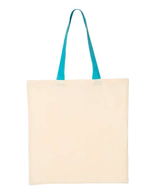 Q-Tees - Bolso económico con asas en color contrastante - QTB6000