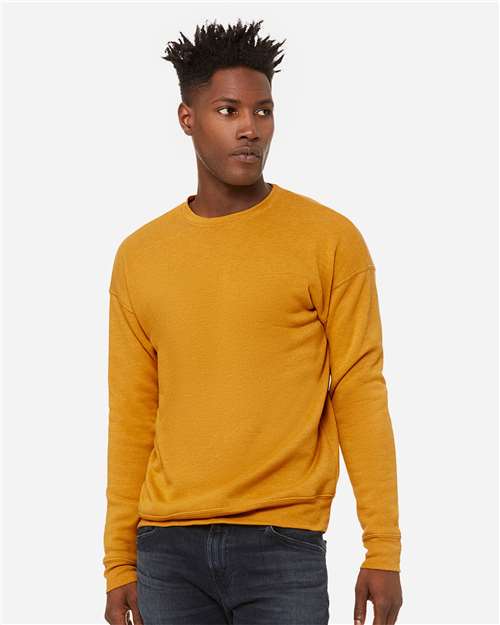 BELLA + CANVAS - Sudadera unisex de forro polar con hombros caídos y cuello redondo - 3945