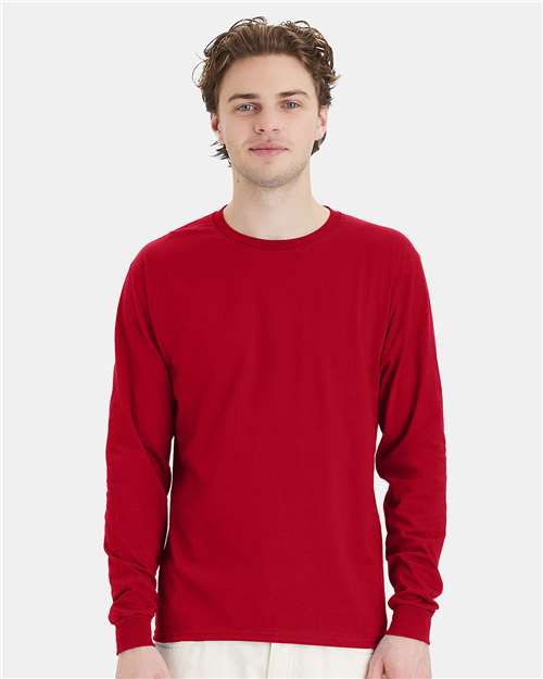 Hanes - Camiseta de manga larga Essential-T - 5286