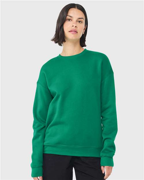 BELLA + CANVAS - Sudadera unisex de forro polar con hombros caídos y cuello redondo - 3945