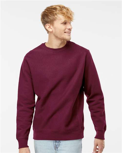 Independent Trading Co. - Sudadera unisex Legend Premium de peso pesado con cuello redondo y tejido cruzado - IND5000C