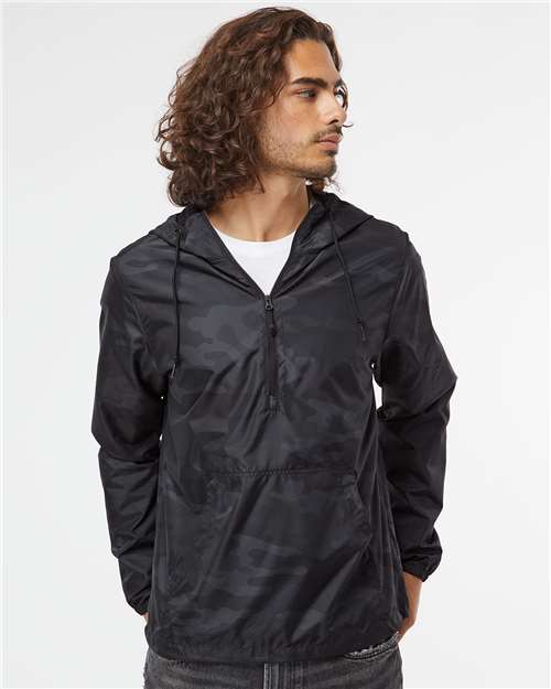 Independent Trading Co. - Chaqueta cortavientos unisex ligera con cremallera de un cuarto - EXP54LWP