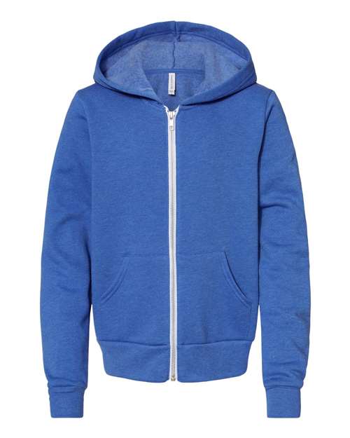 BELLA + CANVAS - Youth Sponge Fleece Full-Zip Hoodie Sweatshirt - 3739Y