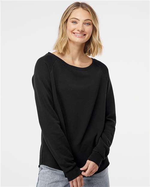 Independent Trading Co. - Sudadera de cuello redondo con lavado California Wave para mujer - PRM2000