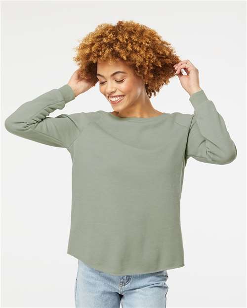Independent Trading Co. - Sudadera de cuello redondo con lavado California Wave para mujer - PRM2000