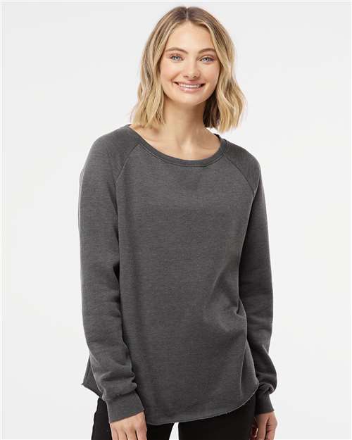 Independent Trading Co. - Sudadera de cuello redondo con lavado California Wave para mujer - PRM2000