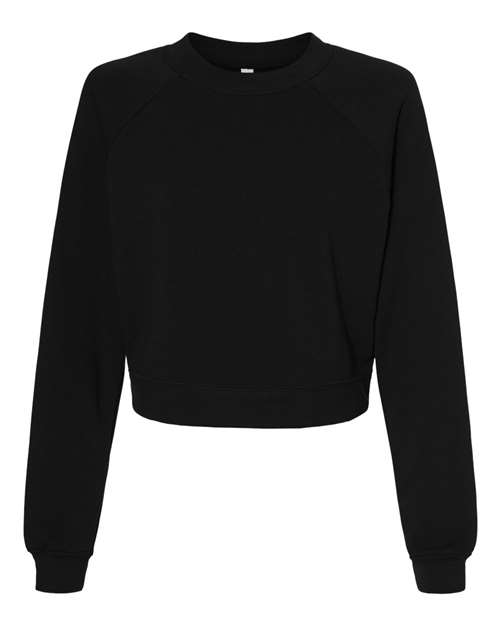 BELLA + CANVAS - Women's Crop Raglan Crewneck Sweatshirt - 7505