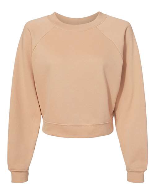 BELLA + CANVAS - Women's Crop Raglan Crewneck Sweatshirt - 7505