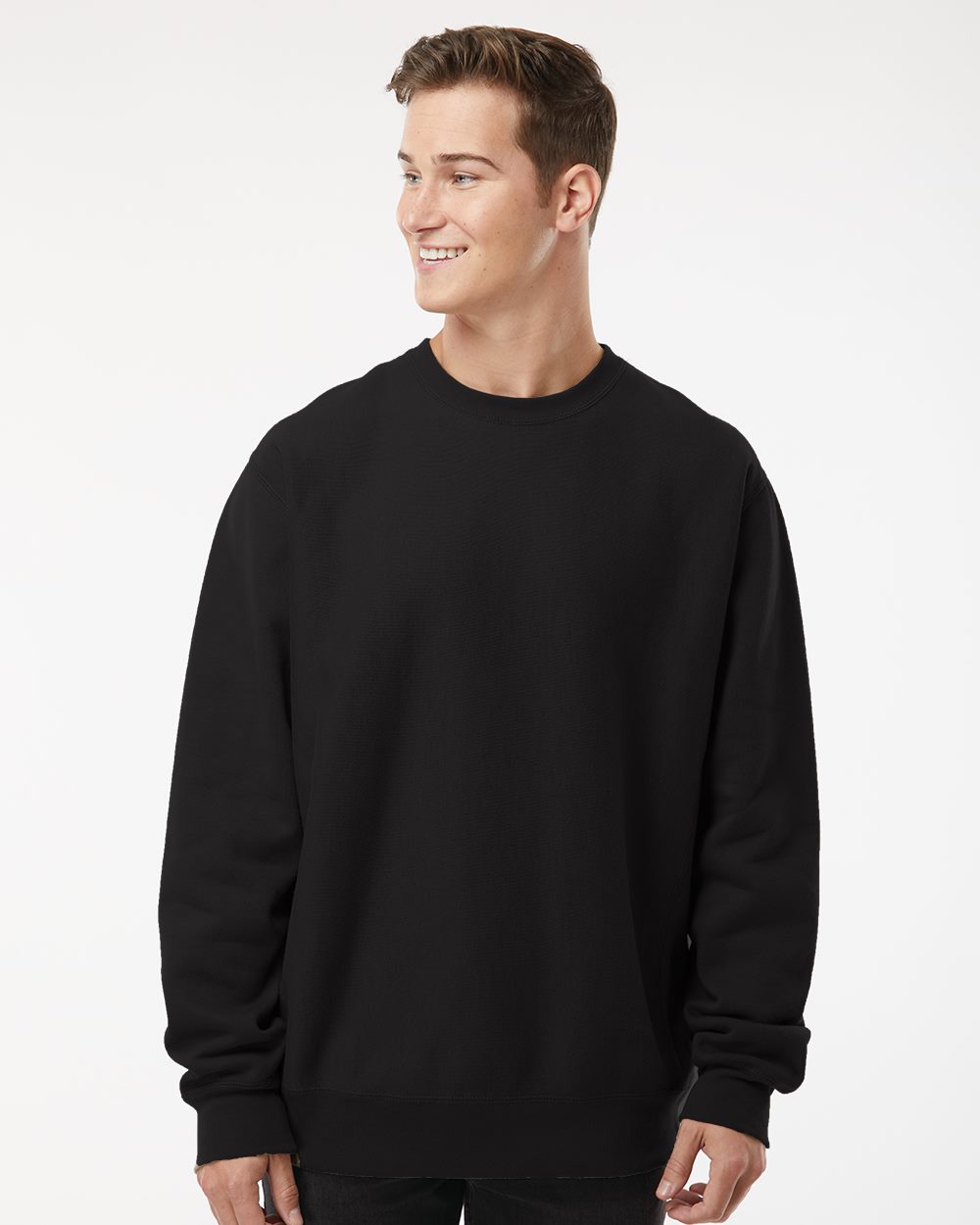 Independent Trading Co. - Sudadera unisex Legend Premium de peso pesado con cuello redondo y tejido cruzado - IND5000C