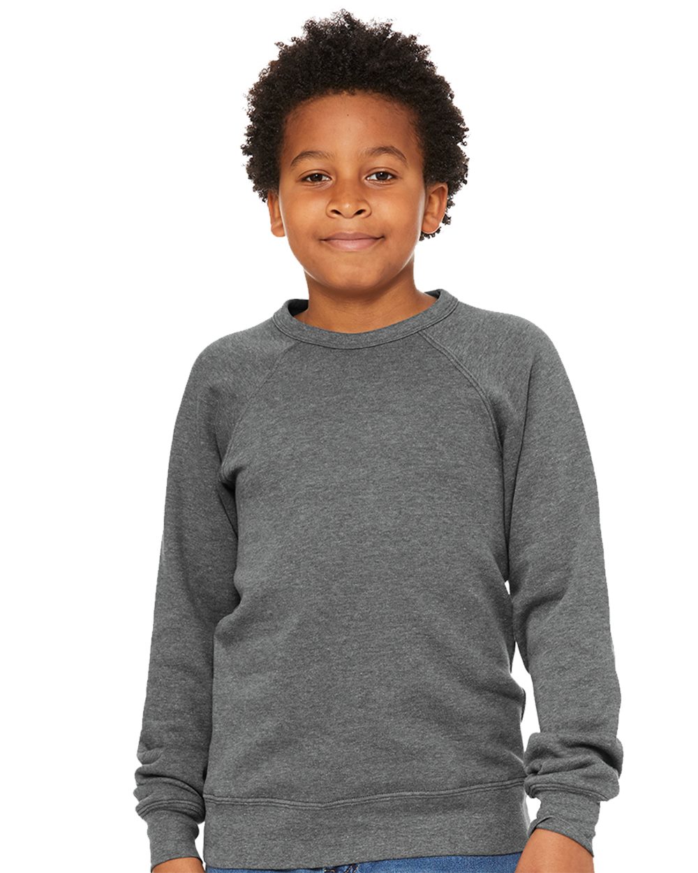 BELLA + CANVAS - Sudadera juvenil de polar con cuello redondo - 3901Y