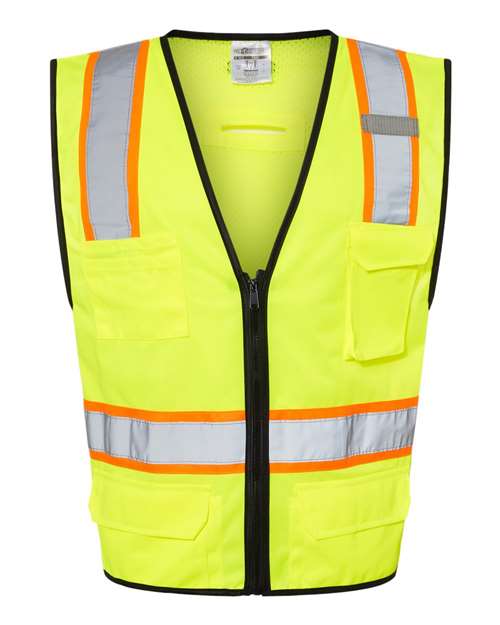 Kishigo - Chaleco unisex de 6 bolsillos en contraste, clase 2 - 1580-1581