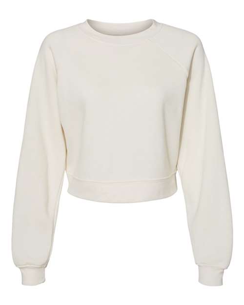 BELLA + CANVAS - Women's Crop Raglan Crewneck Sweatshirt - 7505