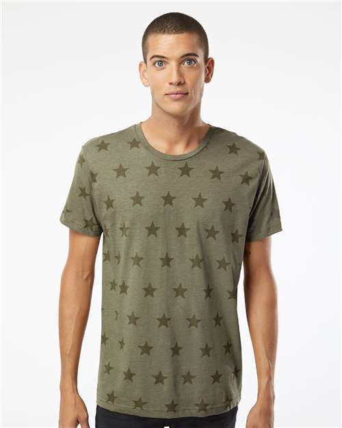 Code Five - Men's Star Print Tee - 3929
