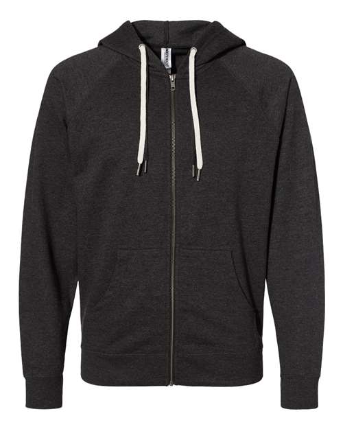 Independent Trading Co. - Sudadera unisex con capucha y cremallera completa de tejido de rizo ligero Icon - SS1000Z