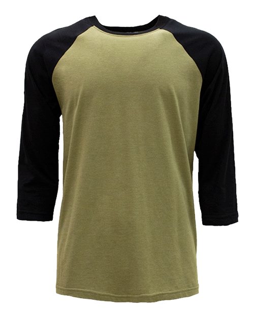 Next Level - Camiseta unisex CVC de manga tres cuartos raglán - 6251