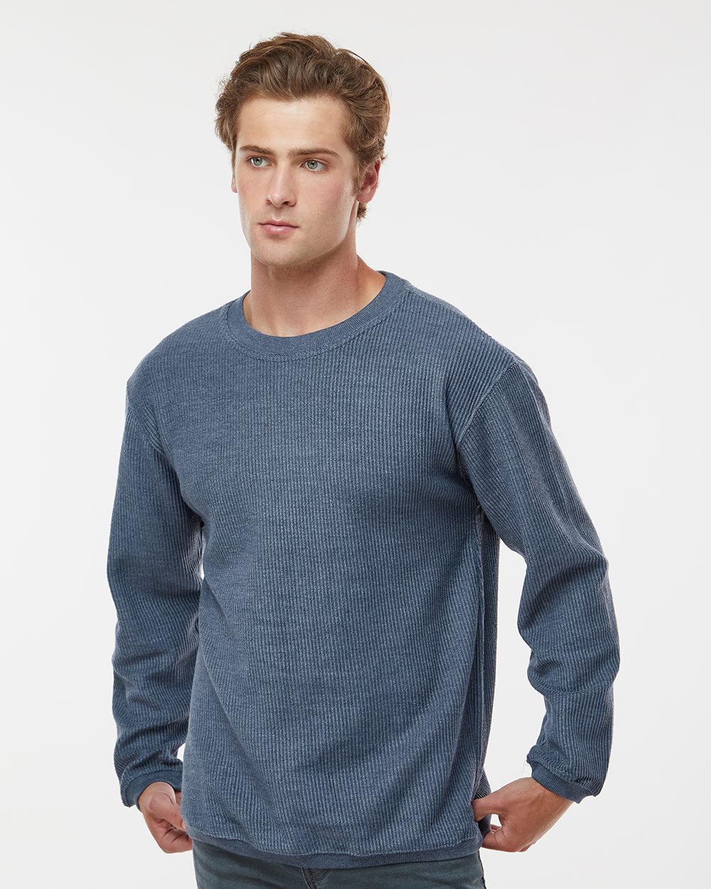 MV Sport - Unisex Corded Crewneck Sweatshirt - 19179