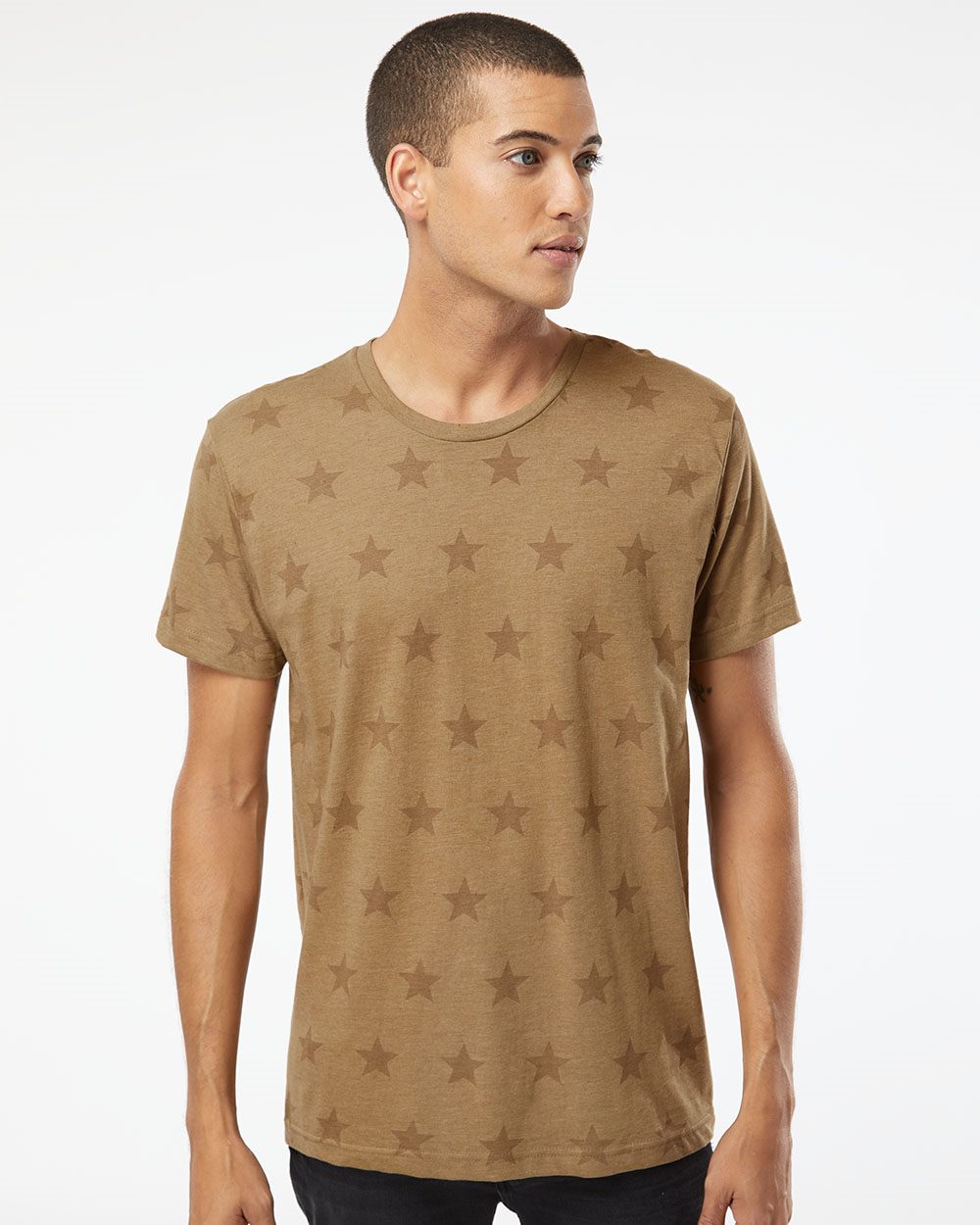 Code Five - Unisex Star Print Tee - 3929