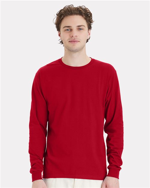 Hanes - Camiseta de manga larga Essential-T - 5286