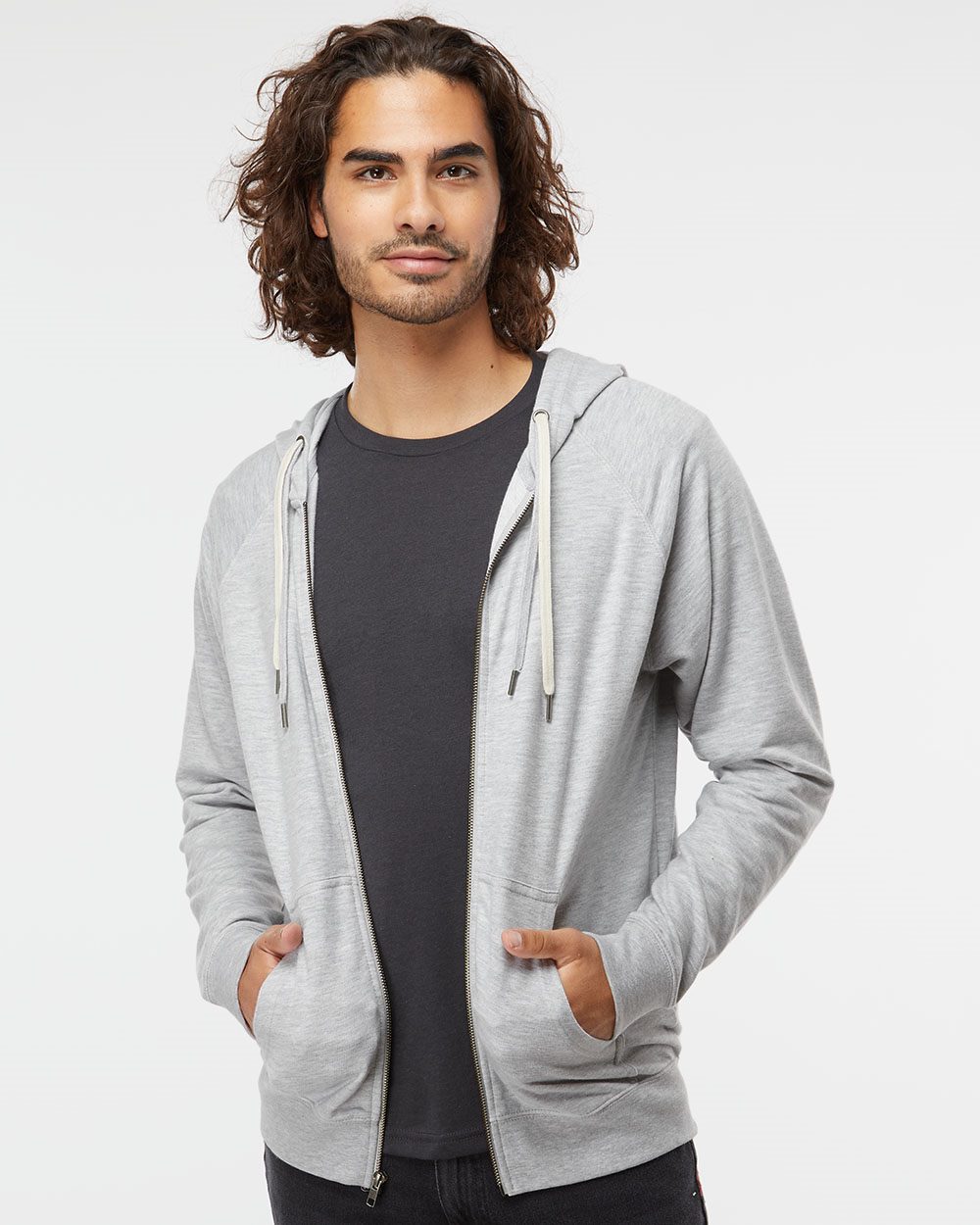 Independent Trading Co. - Unisex Icon Lightweight Loopback Terry Full-Zip Hooded Sweatshirt - SS1000Z