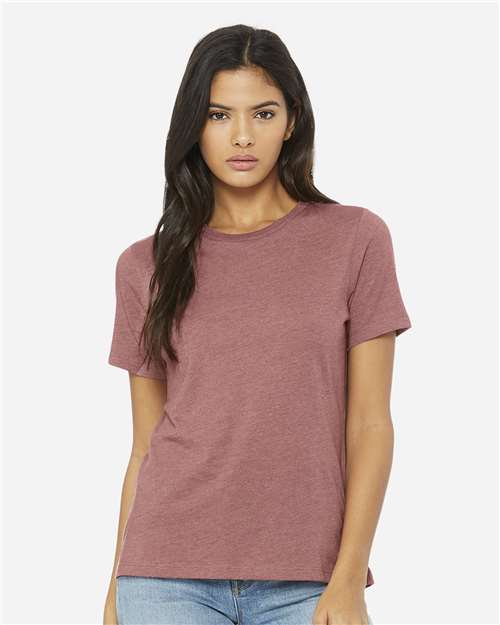 BELLA + CANVAS - Camiseta de corte relajado para mujer con tejido CVC jaspeado - 6400CVC