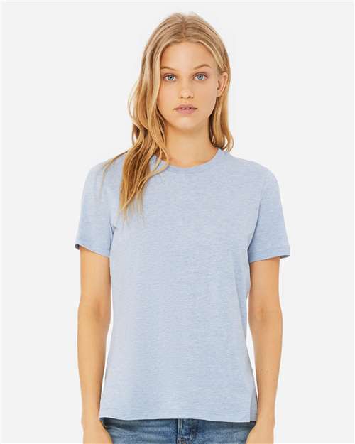 BELLA + CANVAS - Camiseta de corte relajado para mujer con tejido CVC jaspeado - 6400CVC